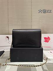 Colestore Flap Bag Grained Shiny Calfskin & Gold-Tone Metal Black 23 x 13 cm - 4