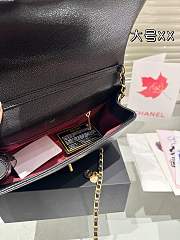 Colestore Flap Bag Grained Shiny Calfskin & Gold-Tone Metal Black 23 x 13 cm - 3