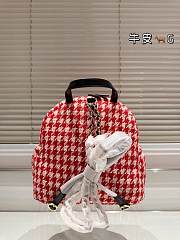 Colestore Chanel Vintage Backpack Caro Black And Red 24 x 27 cm - 3