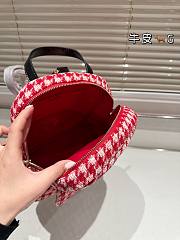 Colestore Chanel Vintage Backpack Caro Black And Red 24 x 27 cm - 2