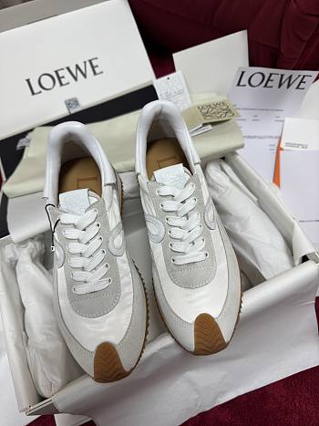 Colestore Loewe Multi Panel Lace-up Sneakers White 