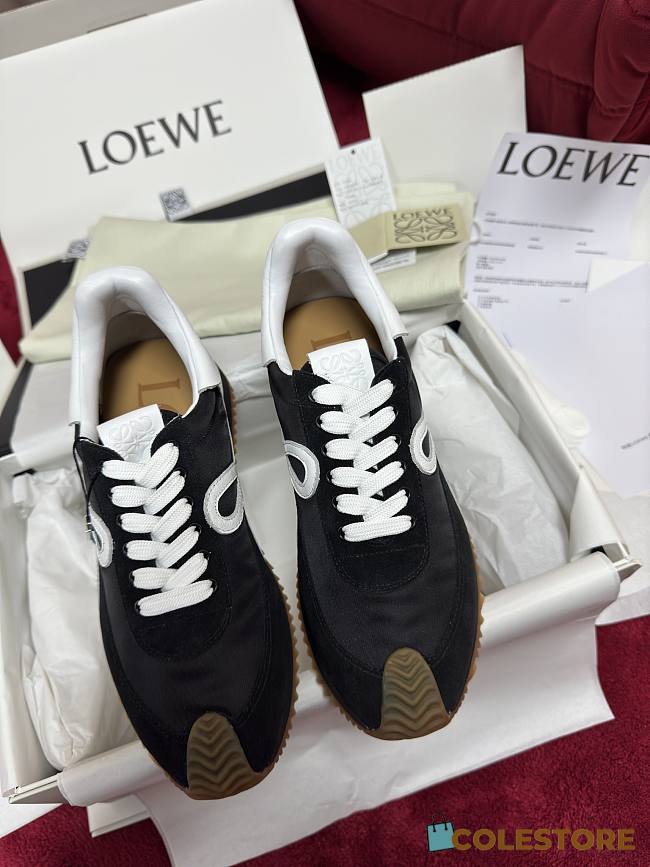 Colestore Loewe Multi Panel Lace-up Sneakers Black  - 1