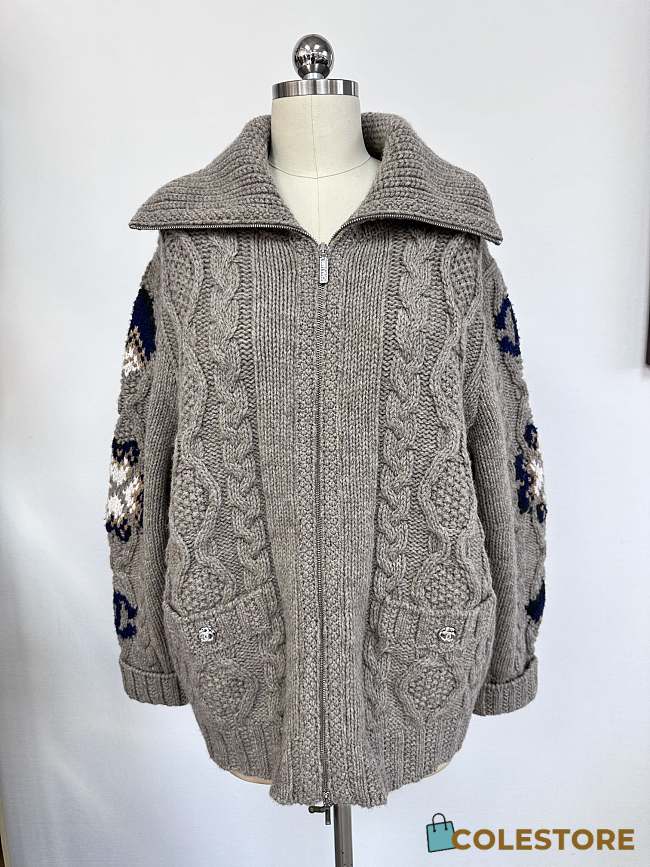 Colestore Chanel Sweater Zip Grey  - 1