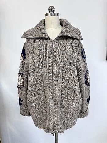 Colestore Chanel Sweater Zip Grey 