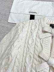 Colestore Chanel Crop Sweater With Bows White  - 4