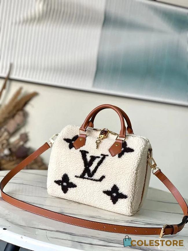 Colestore Louis Vuitton Speedy Ski Bandouliere 25 Black And White Sherpa 25 x 19 cm - 1