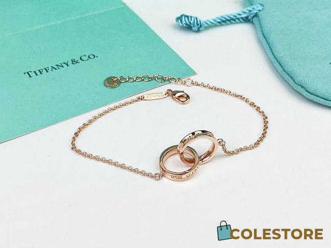 Colestore Tiffany 1837 interlocking Circles Chain Bracelet Rose Gold  - 1
