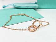 Colestore Tiffany 1837 interlocking Circles Chain Bracelet Rose Gold  - 6