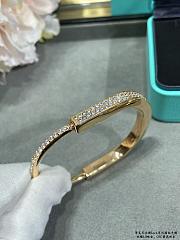Colestore Tiffany Lock Bracelet With Diamonds In Gold/ Silver  - 5