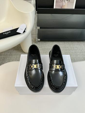 Colestore Celine Patent Leather Loafers Black 