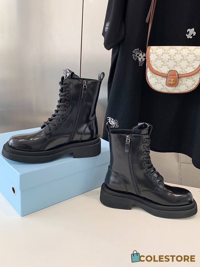 Colestore Prada Patent Leather Boots Black  - 1