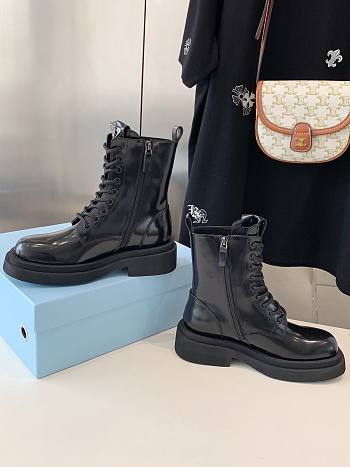 Colestore Prada Patent Leather Boots Black 