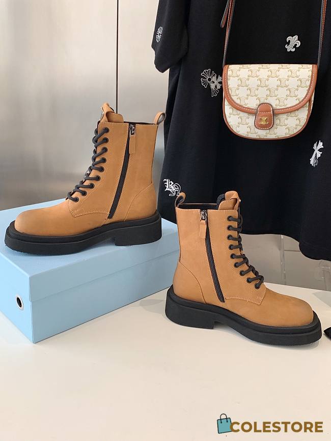 Colestore Prada Leather Boots Brown  - 1