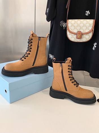 Colestore Prada Leather Boots Brown 