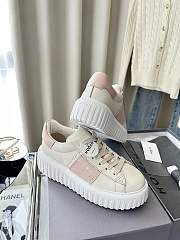 Colestore Hogan Logo Embroidered Low-top H-Stripes Sneakers White  - 3