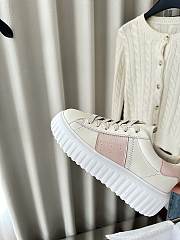Colestore Hogan Logo Embroidered Low-top H-Stripes Sneakers White  - 4