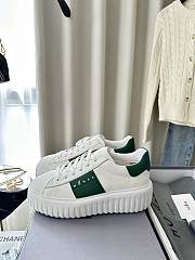 Colestore Hogan Logo Embroidered Low-top H-Stripes Sneakers White  Green  - 2