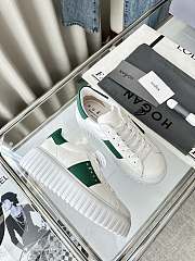 Colestore Hogan Logo Embroidered Low-top H-Stripes Sneakers White  Green  - 4