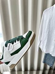 Colestore Hogan Logo Embroidered Low-top Chamallow Sneakers Green - 6