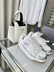 Colestore Hogan Logo Embroidered Low-top Chamallow Sneakers White Silver   - 6