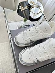 Colestore Hogan Logo Embroidered Low-top Chamallow Sneakers White Silver   - 5