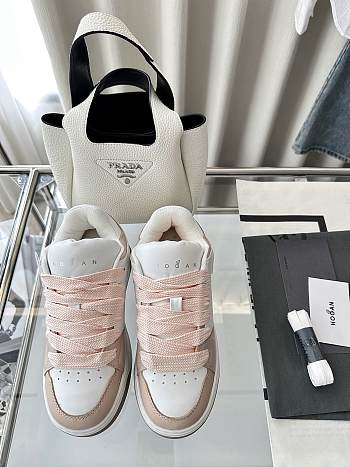 Colestore Hogan Logo Embroidered Low-top Chamallow Sneakers White Beige
