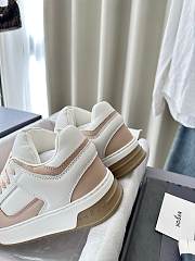 Colestore Hogan Logo Embroidered Low-top Chamallow Sneakers White Beige - 3