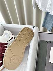 Colestore Hogan Logo Embroidered Low-top Chamallow Sneakers White Burgundy  - 6