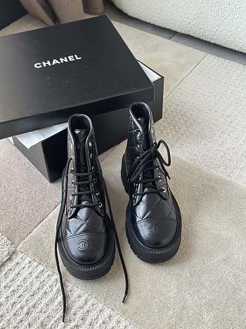 Colestore Chanel Boots Leather Black 