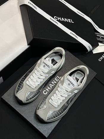 Colestore Chanel Caft Da Trainer Silver Sneaker 
