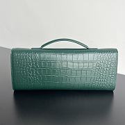 Colestore Bottega Veneta Women Long Clutch Crocodile Leather With Handle  Emerald Green 31x13x3 cm - 6