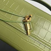 Colestore Bottega Veneta Women Long Clutch Crocodile Leather With Handle Green 31x13x3 cm - 3