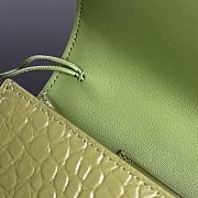 Colestore Bottega Veneta Women Long Clutch Crocodile Leather With Handle Green 31x13x3 cm - 2