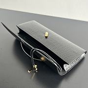 Colestore Bottega Veneta Women Long Clutch Crocodil Leather With Handle Black 31x13x3 cm - 4
