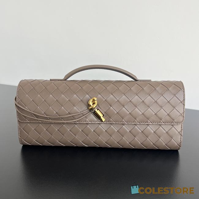 Colestore Bottega Veneta Women Long Clutch Andiamo With Handle Dove 31x13x3 cm - 1