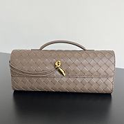 Colestore Bottega Veneta Women Long Clutch Andiamo With Handle Dove 31x13x3 cm - 1
