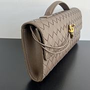 Colestore Bottega Veneta Women Long Clutch Andiamo With Handle Dove 31x13x3 cm - 2