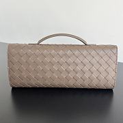Colestore Bottega Veneta Women Long Clutch Andiamo With Handle Dove 31x13x3 cm - 4