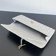 Colestore Bottega Veneta Women Long Clutch Andiamo With Handle Light Grey 31x13x3 cm - 6