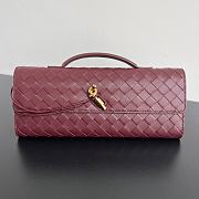 Colestore Bottega Veneta Women Long Clutch Andiamo With Handle Rouge 31x13x3 cm - 1