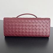 Colestore Bottega Veneta Women Long Clutch Andiamo With Handle Rouge 31x13x3 cm - 6