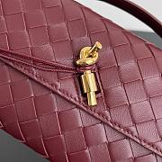 Colestore Bottega Veneta Women Long Clutch Andiamo With Handle Rouge 31x13x3 cm - 4