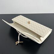 Colestore Bottega Veneta Women Long Clutch Andiamo With Handle Ivory 31x13x3 cm  - 6