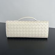 Colestore Bottega Veneta Women Long Clutch Andiamo With Handle Ivory 31x13x3 cm  - 4