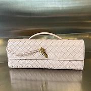 Colestore Bottega Veneta Women Long Clutch Andiamo With Handle Baby Pink 31x13x3 cm - 1