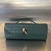 Colestore Bottega Veneta Women Long Clutch Andiamo With Handle Emerald Green 31x13x3 cm - 1