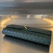 Colestore Bottega Veneta Women Long Clutch Andiamo With Handle Emerald Green 31x13x3 cm - 6