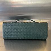 Colestore Bottega Veneta Women Long Clutch Andiamo With Handle Emerald Green 31x13x3 cm - 4