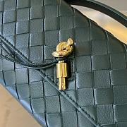 Colestore Bottega Veneta Women Long Clutch Andiamo With Handle Emerald Green 31x13x3 cm - 3