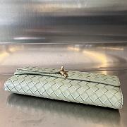 Colestore Bottega Veneta Women Long Clutch Andiamo With Handle Baby Green 31x13x3 cm - 5